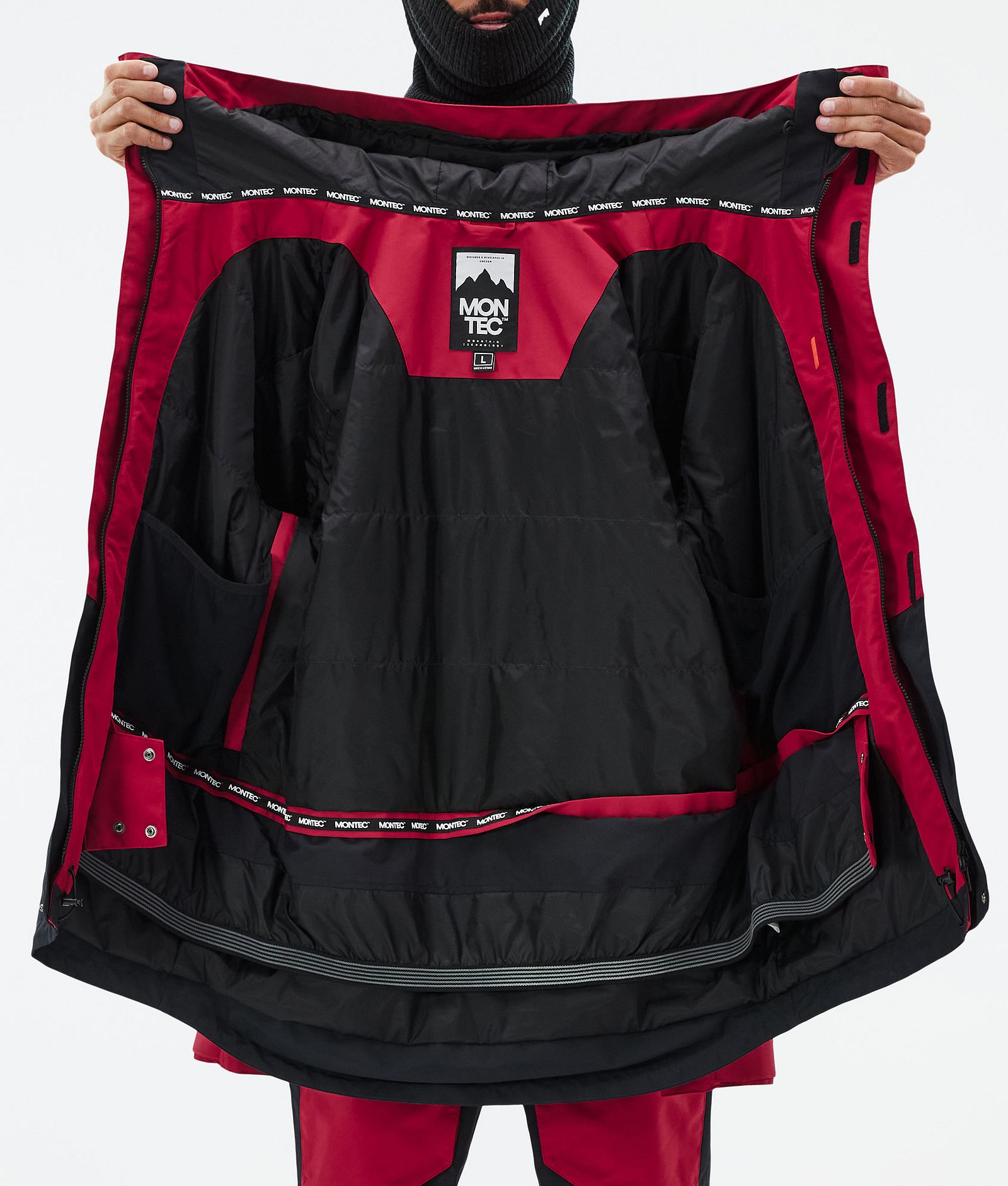 Montec Fawk Veste de Ski Homme Deep Red/Black, Image 10 sur 10