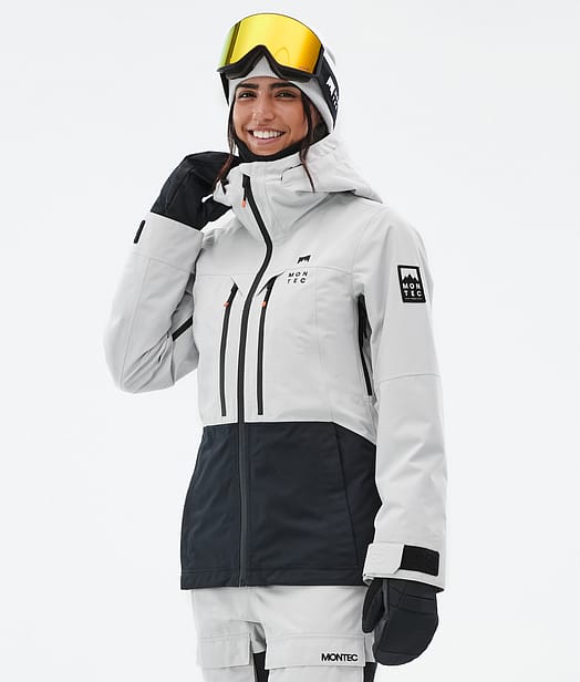 Montec Moss W Kurtka Snowboardowa Kobiety Light Grey/Black