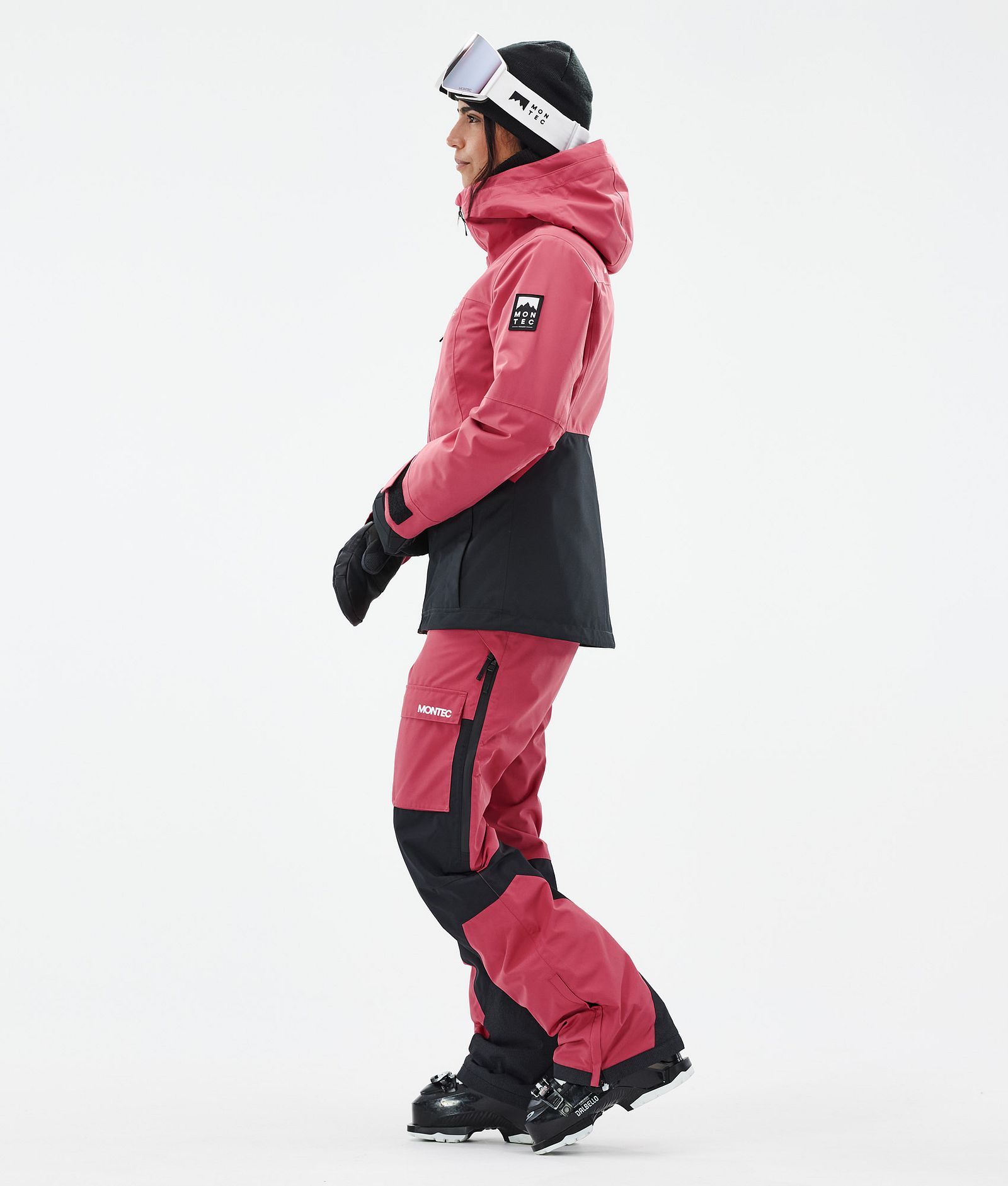 Montec Moss W Veste de Ski Femme Light Red/Black, Image 4 sur 10