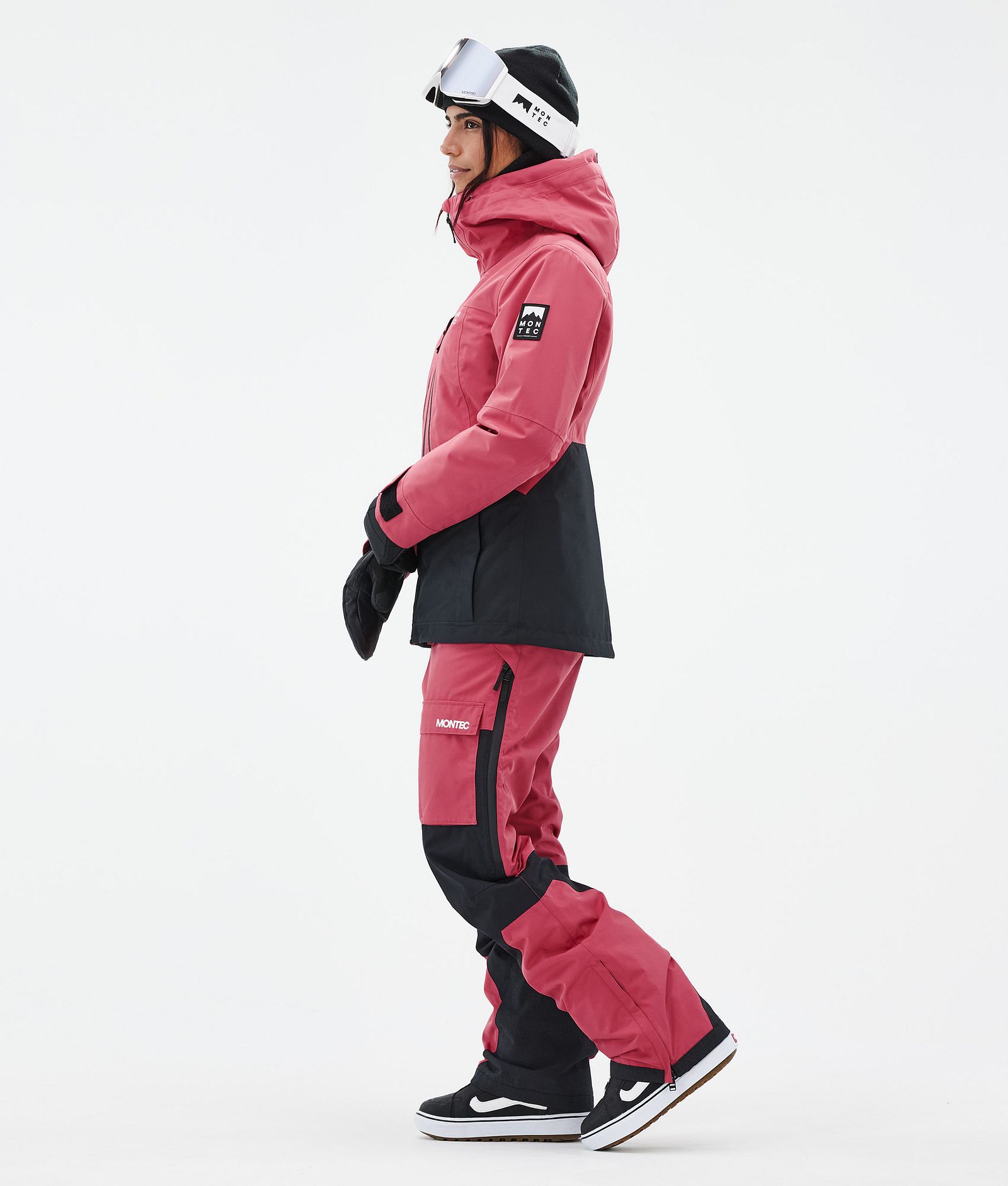 Montec Moss W Snowboard jas Dames Light Red/Black, Afbeelding 4 van 10