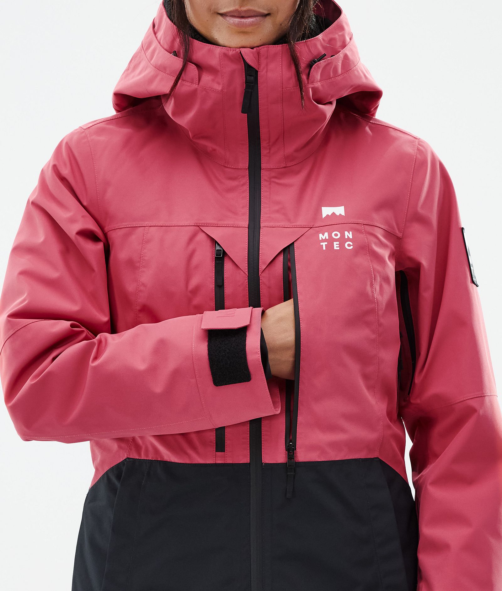 Montec Moss W Veste de Ski Femme Light Red/Black, Image 9 sur 10