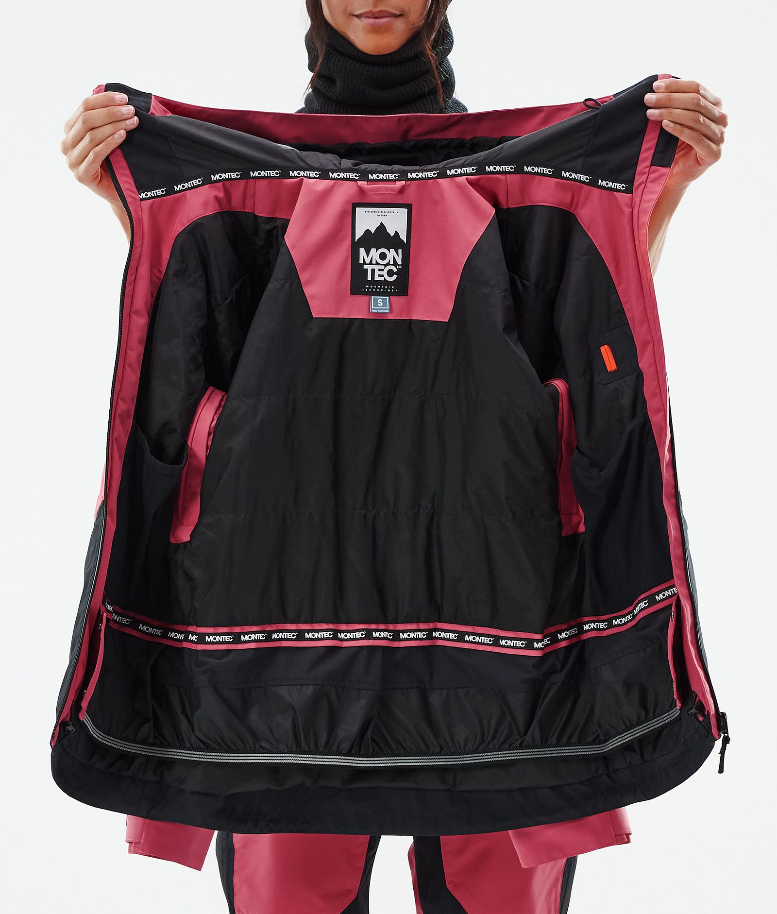 Montec Moss W Veste Snowboard Femme Light Red/Black, Image 10 sur 10