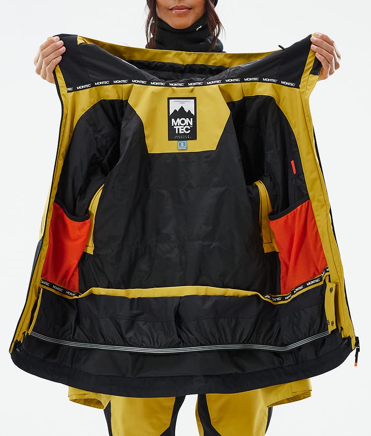 Montec Moss W Veste Snowboard Femme Yellow/Black, Image 10 sur 10