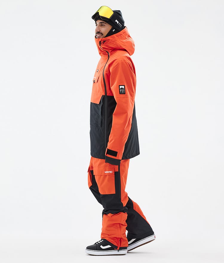 Montec Doom Veste Snowboard Homme Orange/Black, Image 4 sur 11