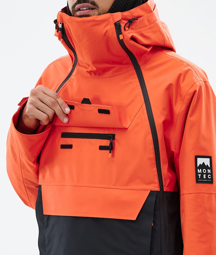 Montec Doom Veste Snowboard Homme Orange/Black, Image 10 sur 11