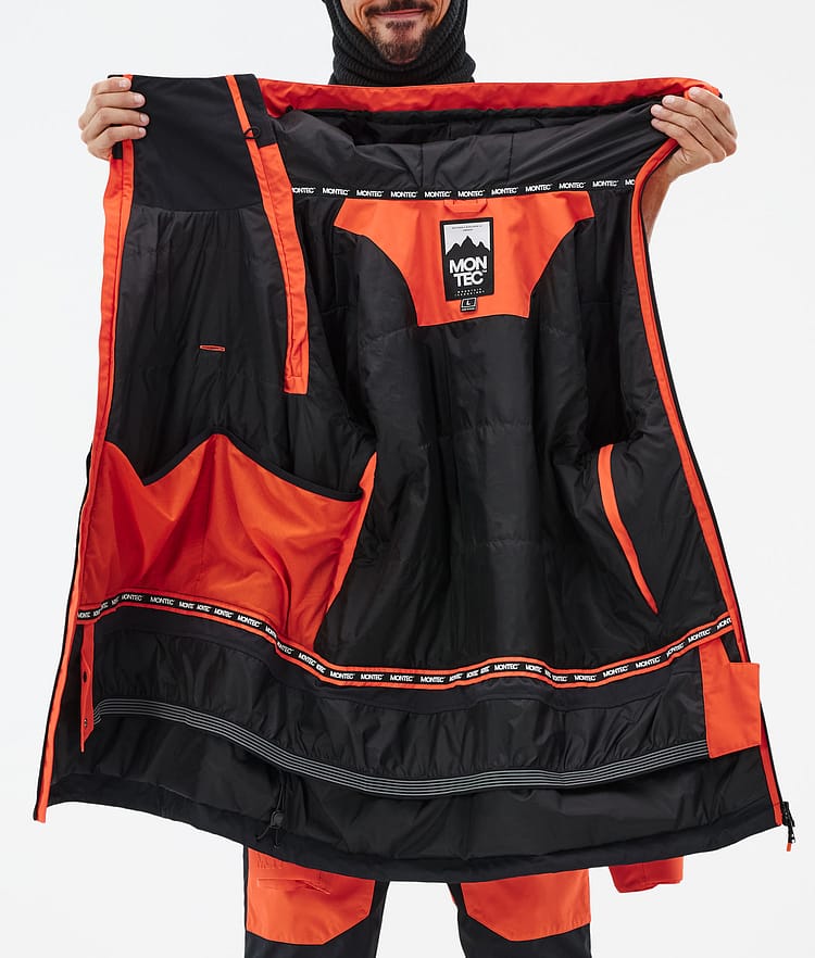 Montec Doom Veste de Ski Homme Orange/Black, Image 11 sur 11