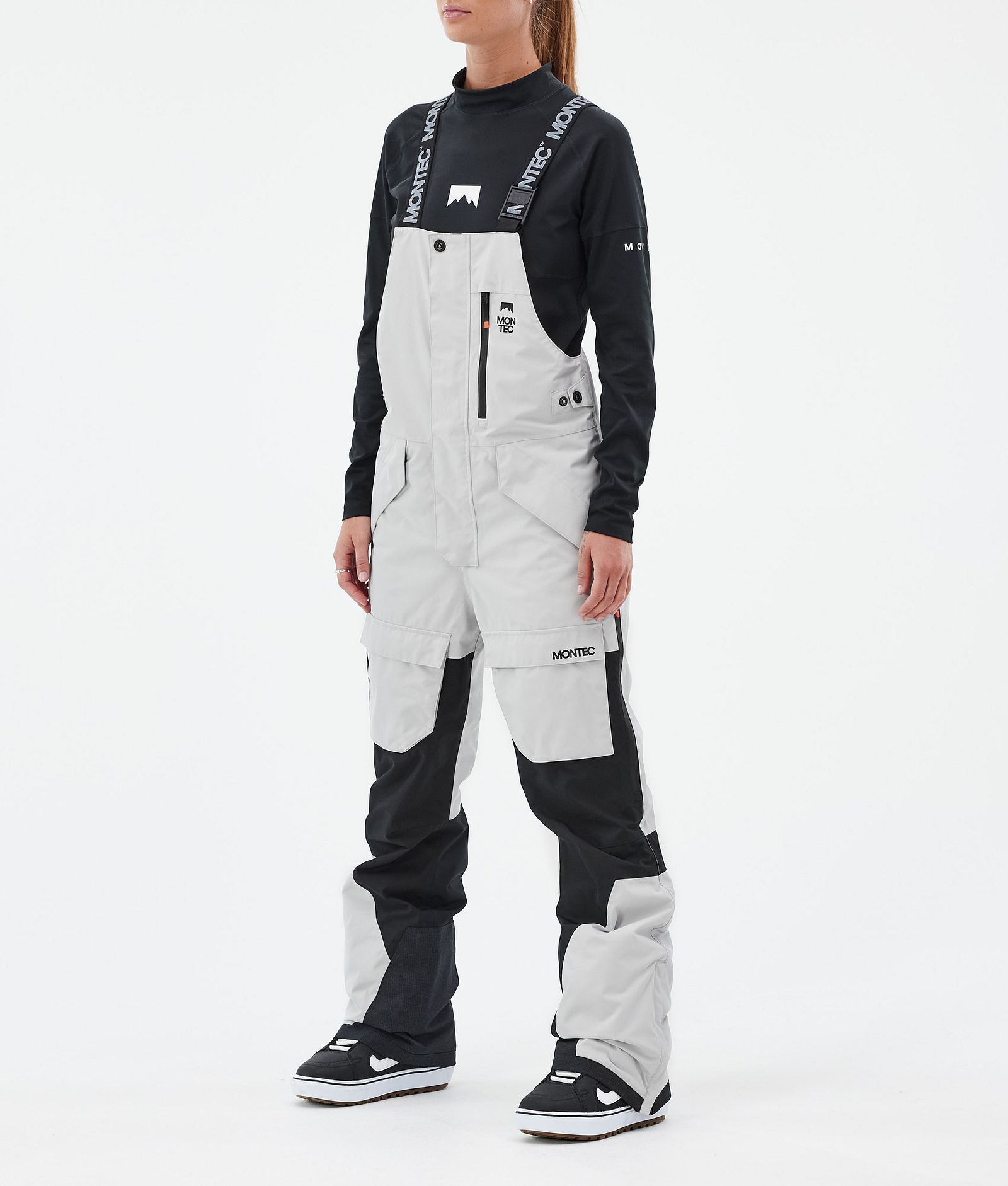 Montec Fawk W Pantalon de Snowboard Femme Light Grey/Black, Image 1 sur 7