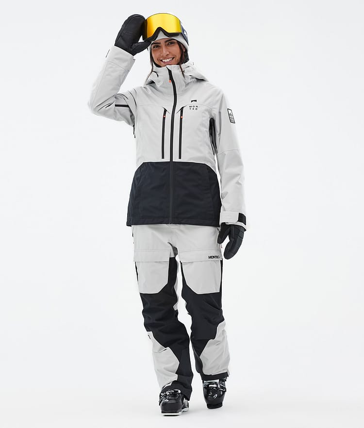 Montec Fawk W Pantalon de Ski Femme Light Grey/Black, Image 2 sur 7