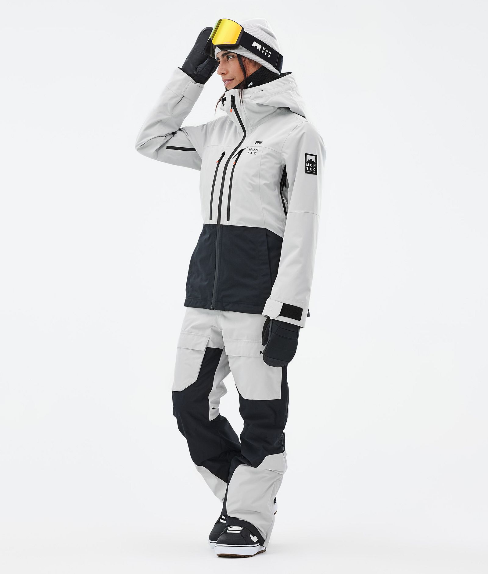 Montec Fawk W Snowboard Broek Dames Light Grey/Black, Afbeelding 2 van 7