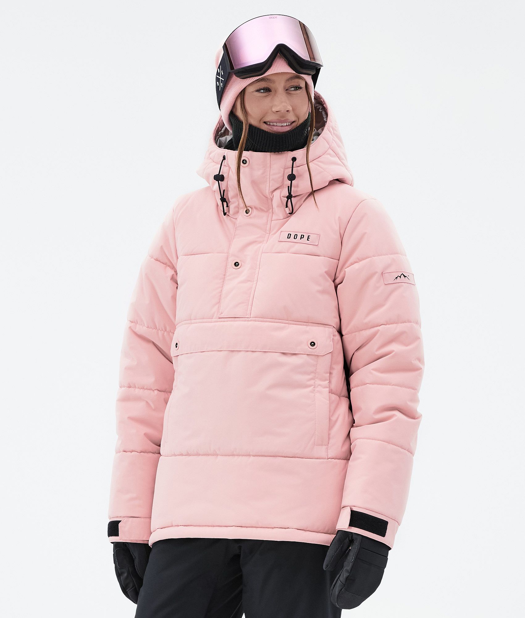 Pink puffer ski jacket sale