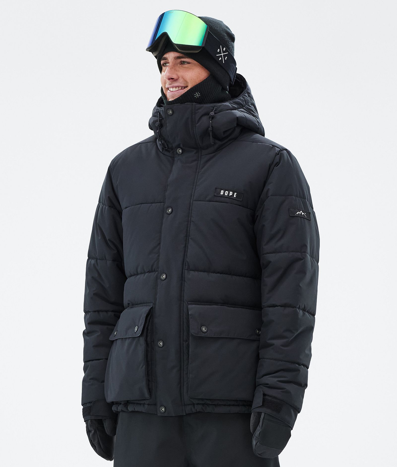 Dope Puffer Full Zip Snowboardjakke Herre Black, Billede 1 af 9