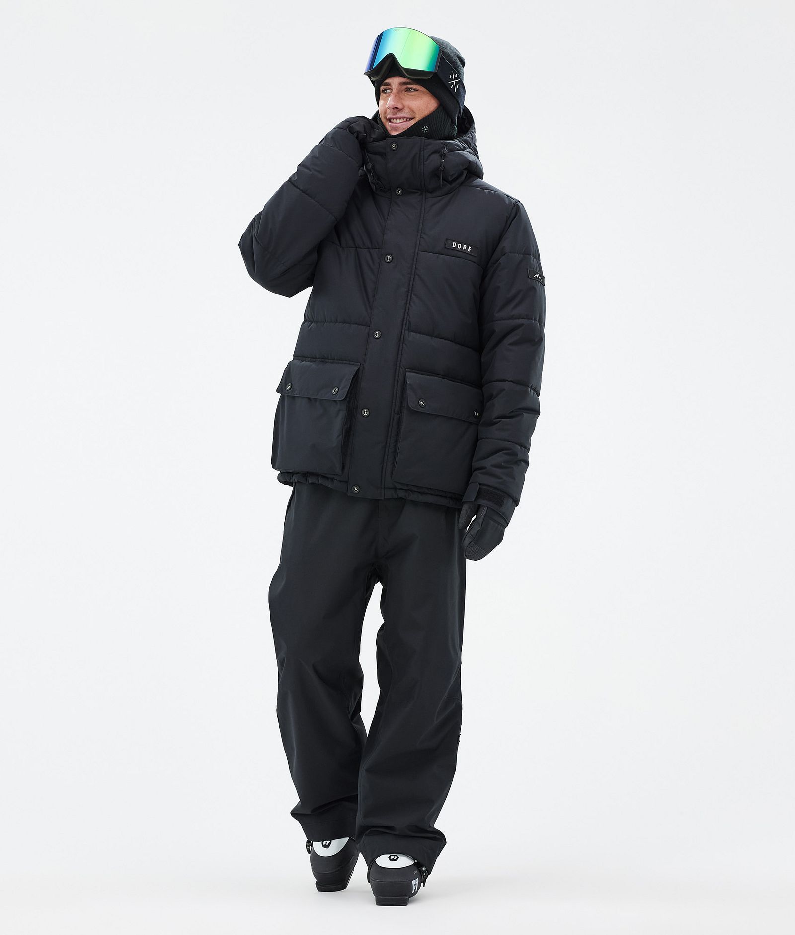 Dope Puffer Full Zip Ski jas Heren Black, Afbeelding 2 van 9