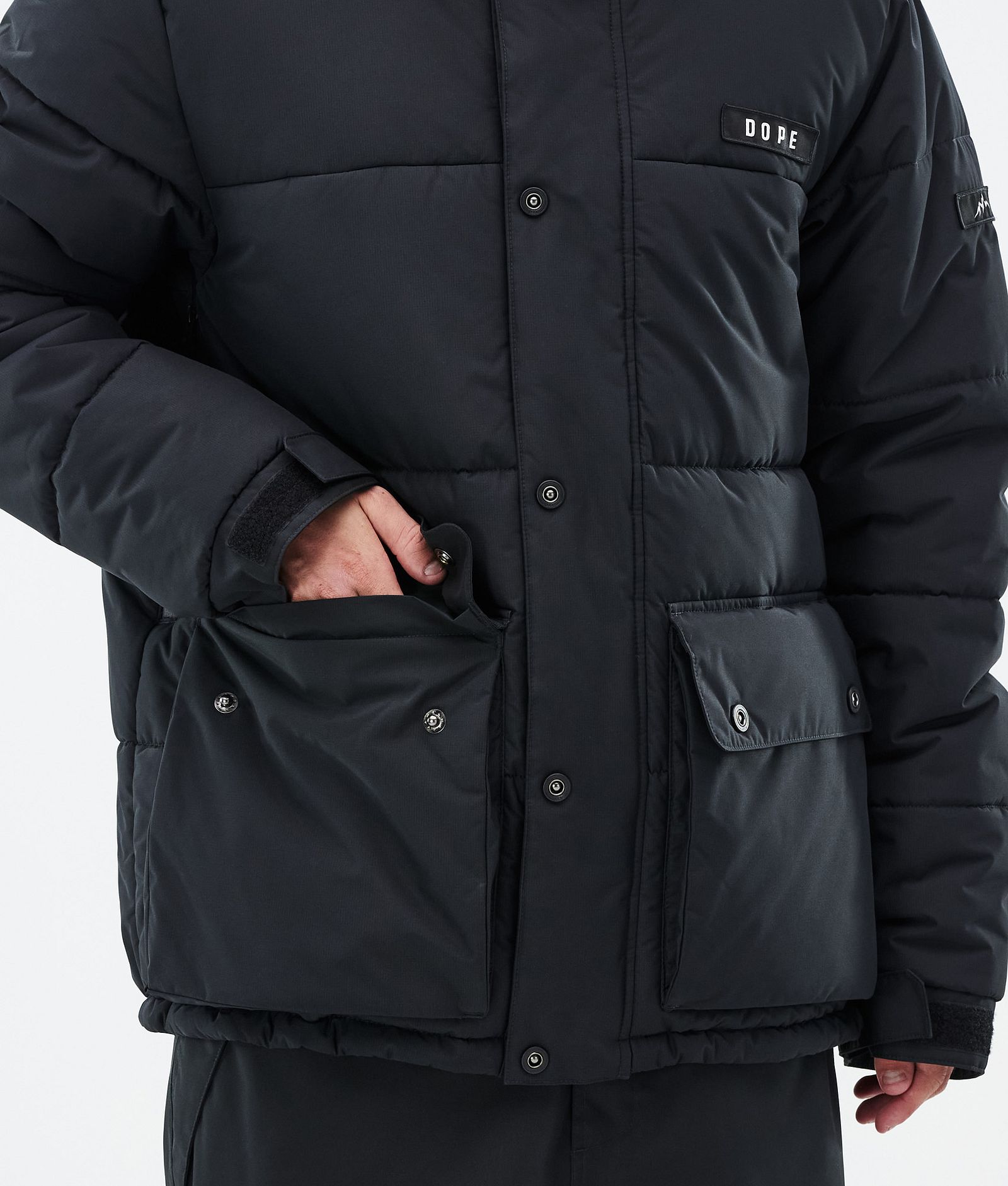 Dope Puffer Full Zip Kurtka Narciarska Mężczyźni Black, Zdjęcie 8 z 9