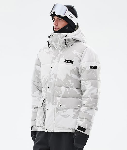 Dope Puffer Full Zip Ski jas Heren Grey Camo