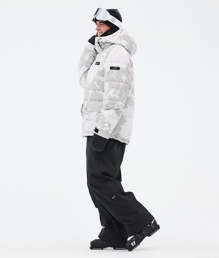 Dope Puffer Full Zip Ski Jacket Men Grey Camo, Image 3 of 9