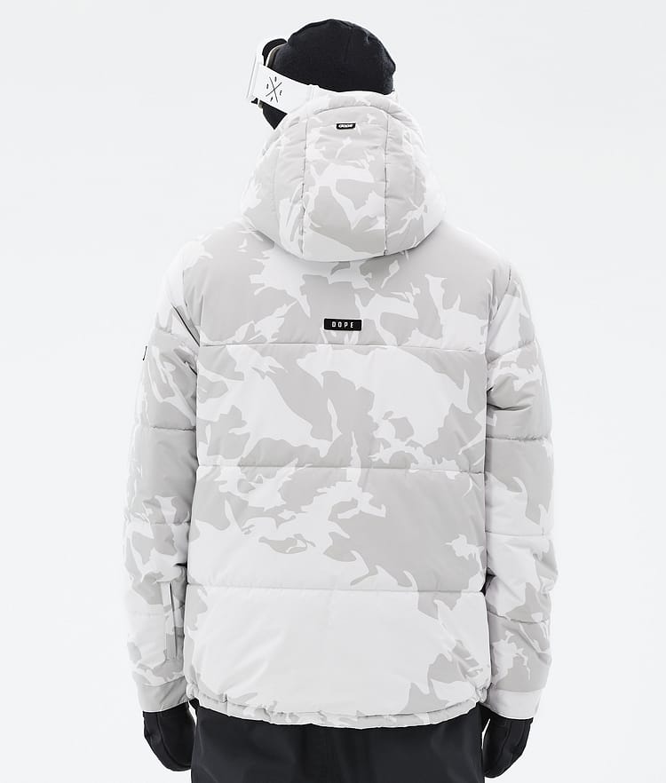 Dope Puffer Full Zip Ski Jacket Men Grey Camo, Image 6 of 9