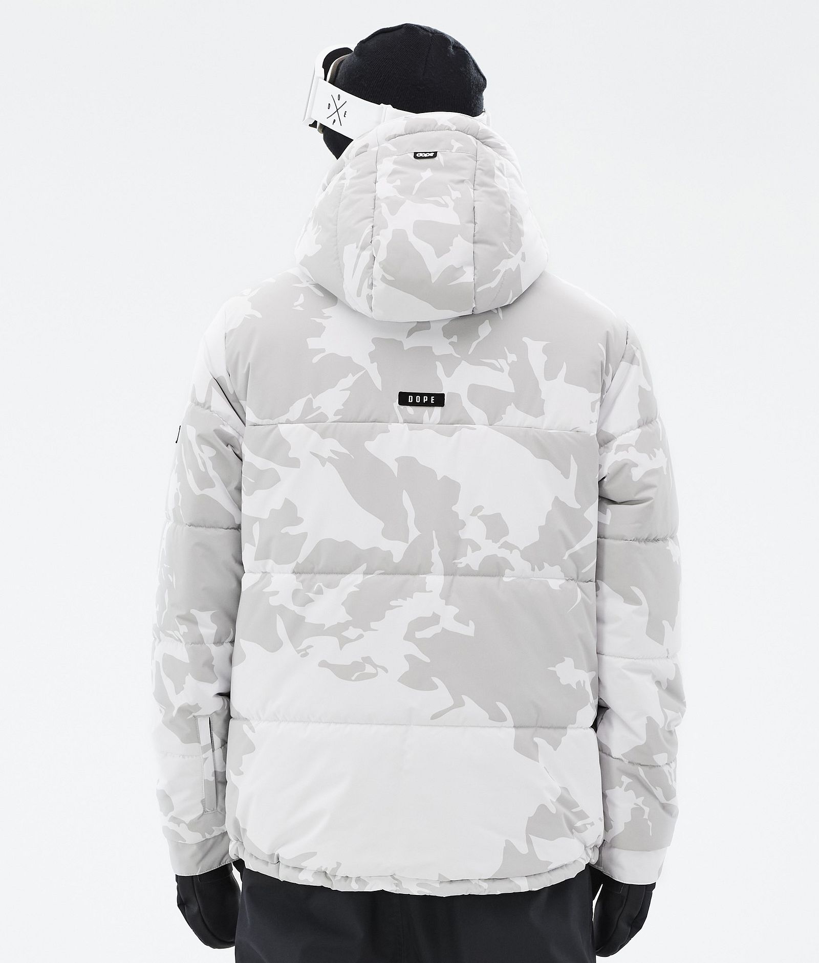 Dope Puffer Full Zip Skijakke Herre Grey Camo, Billede 6 af 9