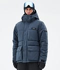 Dope Puffer Full Zip Snowboardjakke Herre Metal Blue, Billede 1 af 9