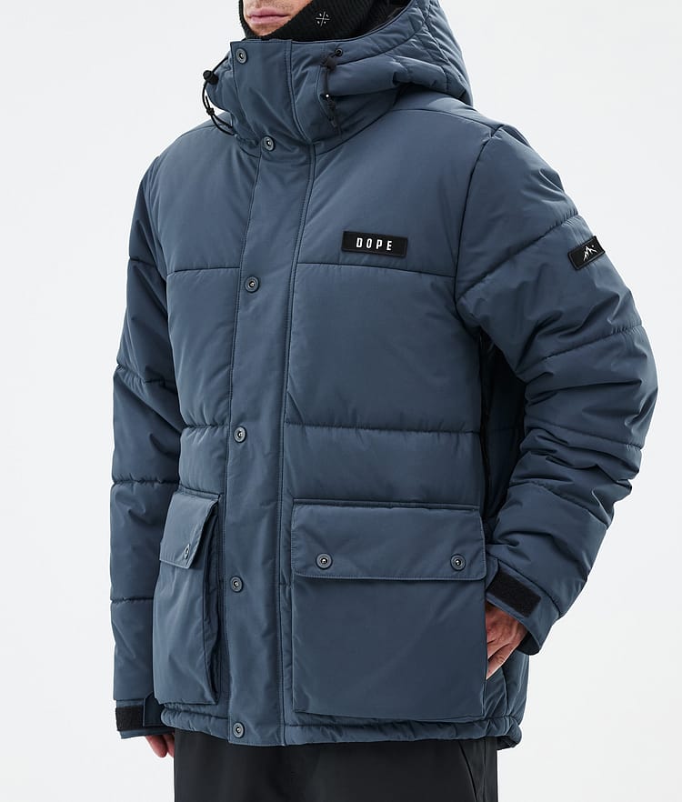 Dope Puffer Full Zip 24 Kurtka Narciarska Mężczyźni Metal Blue, Zdjęcie 7 z 9