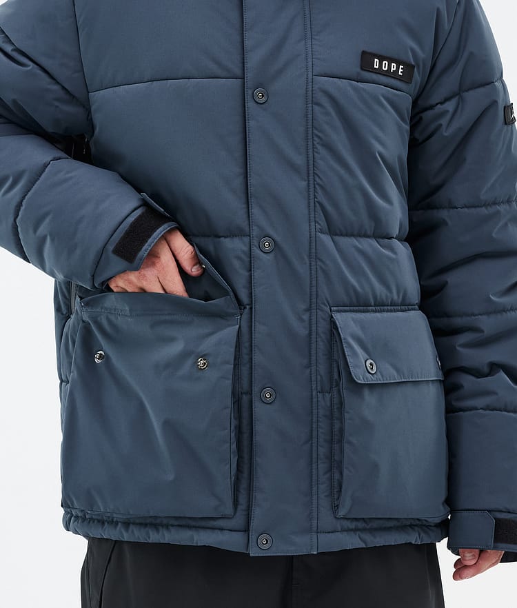 Dope Puffer Full Zip 24 Kurtka Narciarska Mężczyźni Metal Blue, Zdjęcie 8 z 9