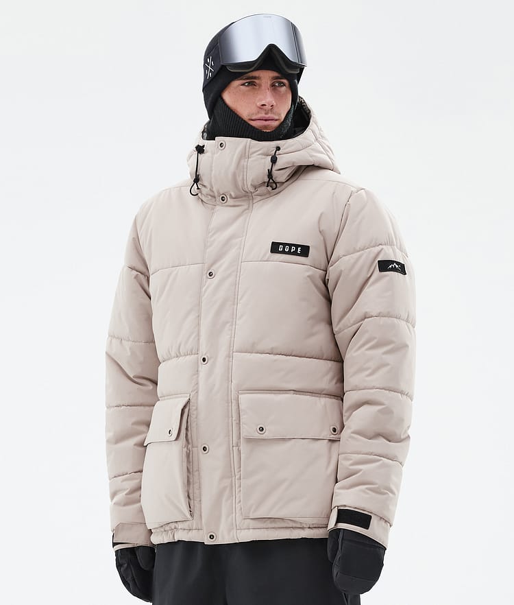 Dope Puffer Full Zip Kurtka Narciarska Mężczyźni Sand, Zdjęcie 1 z 9