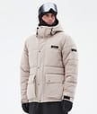 Dope Puffer Full Zip Ski Jacket Men Sand