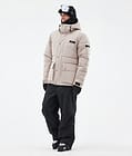 Dope Puffer Full Zip Skijakke Herre Sand, Billede 2 af 9