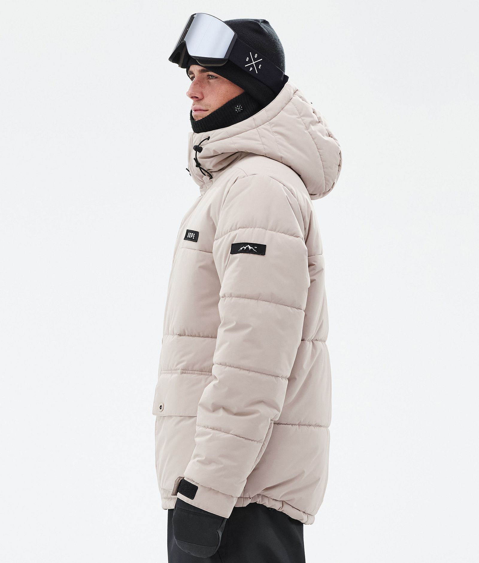 Dope Puffer Full Zip Ski jas Heren Sand, Afbeelding 5 van 9