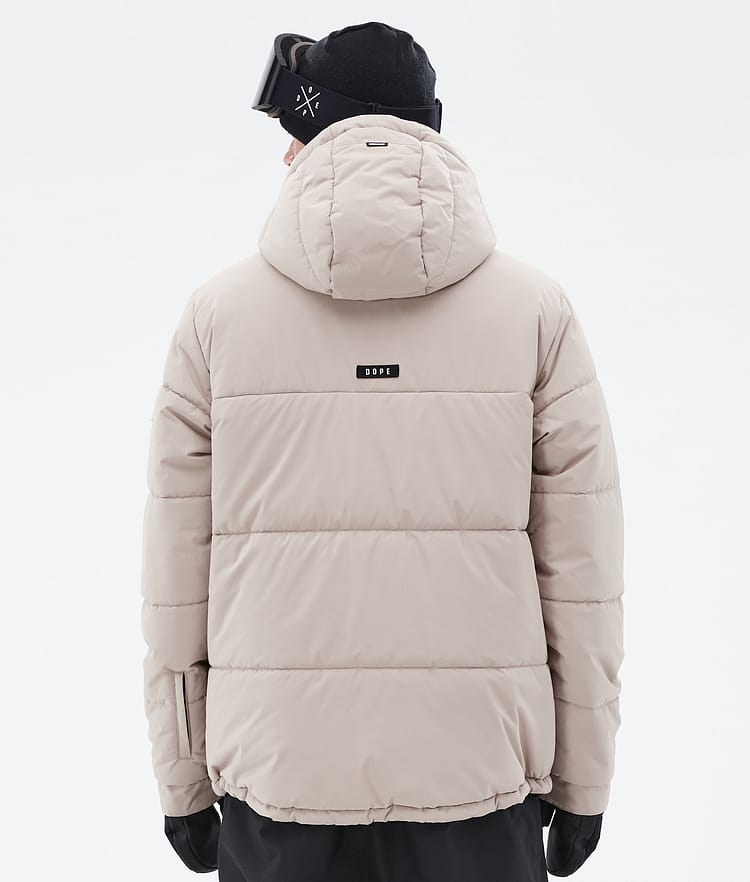 Dope Puffer Full Zip Snowboardjakke Herre Sand, Billede 6 af 9