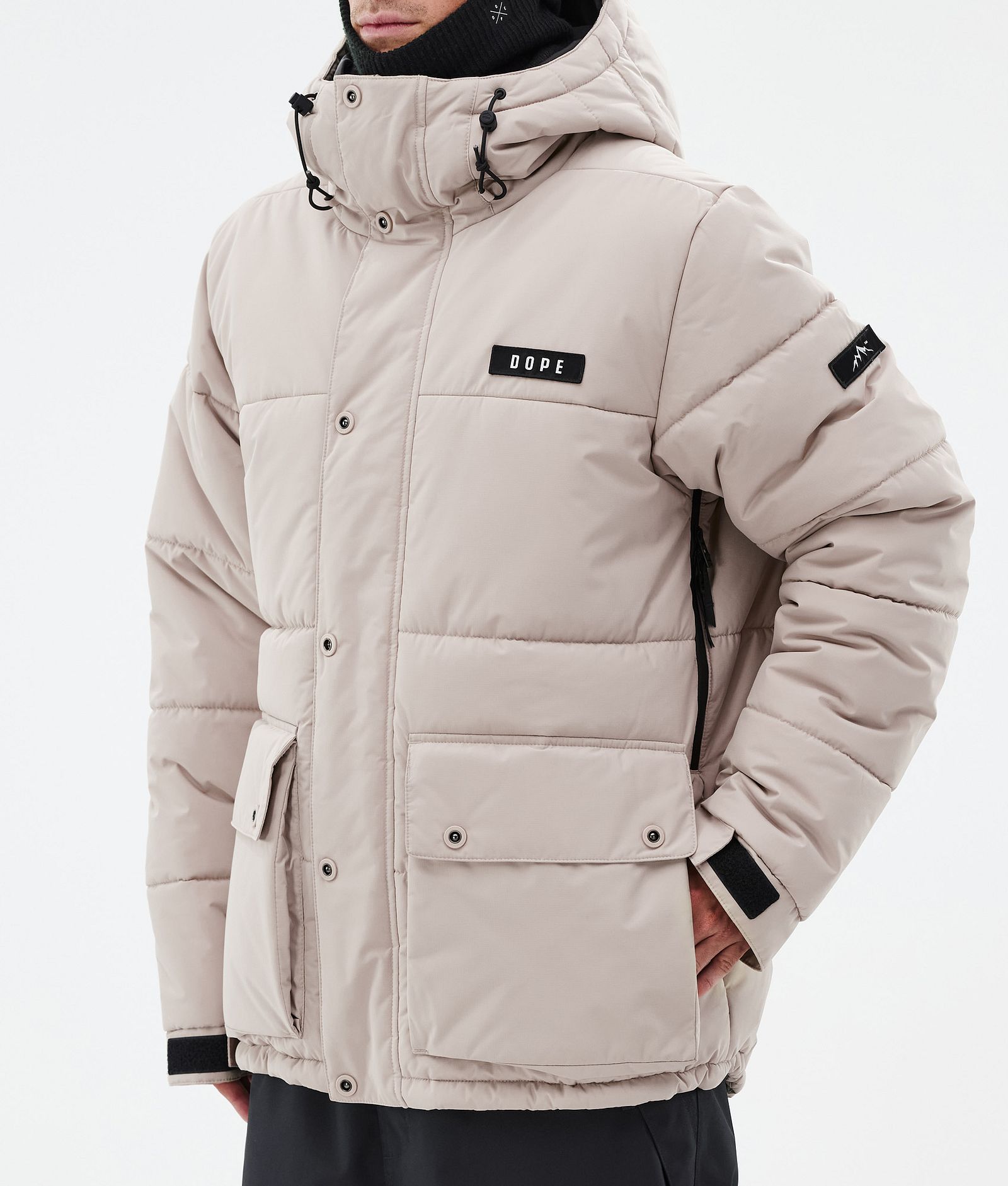 Dope Puffer Full Zip Kurtka Snowboardowa Mężczyźni Sand, Zdjęcie 7 z 9