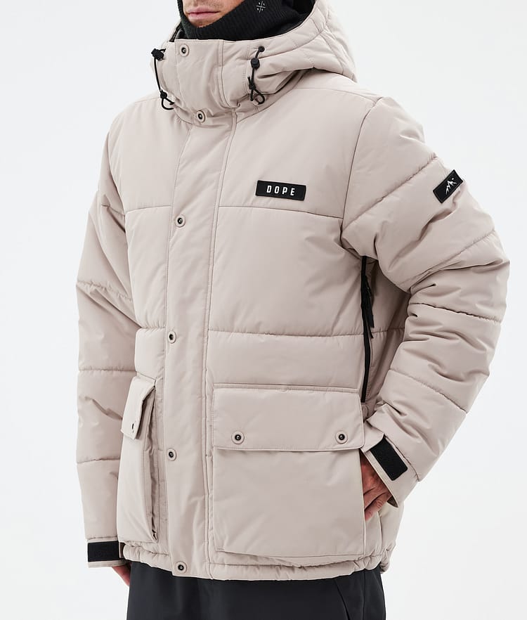 Dope Puffer Full Zip Ski jas Heren Sand, Afbeelding 7 van 9