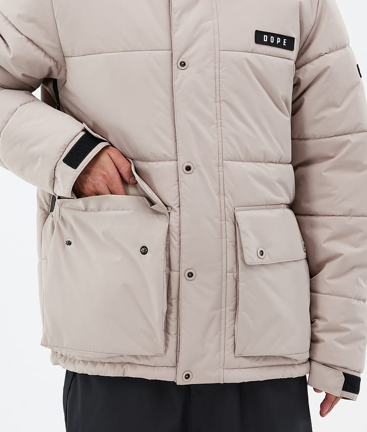 Dope Puffer Full Zip Ski Jacket Men Sand, Image 8 of 9