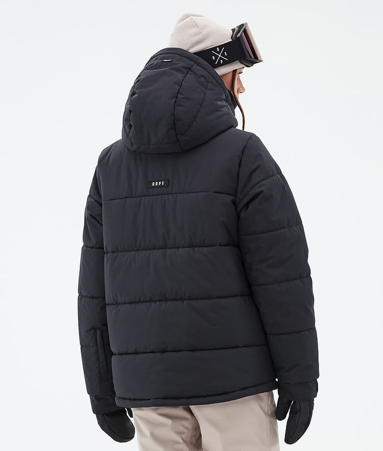 Dope Puffer W Full Zip Skijakke Dame Black, Billede 6 af 9