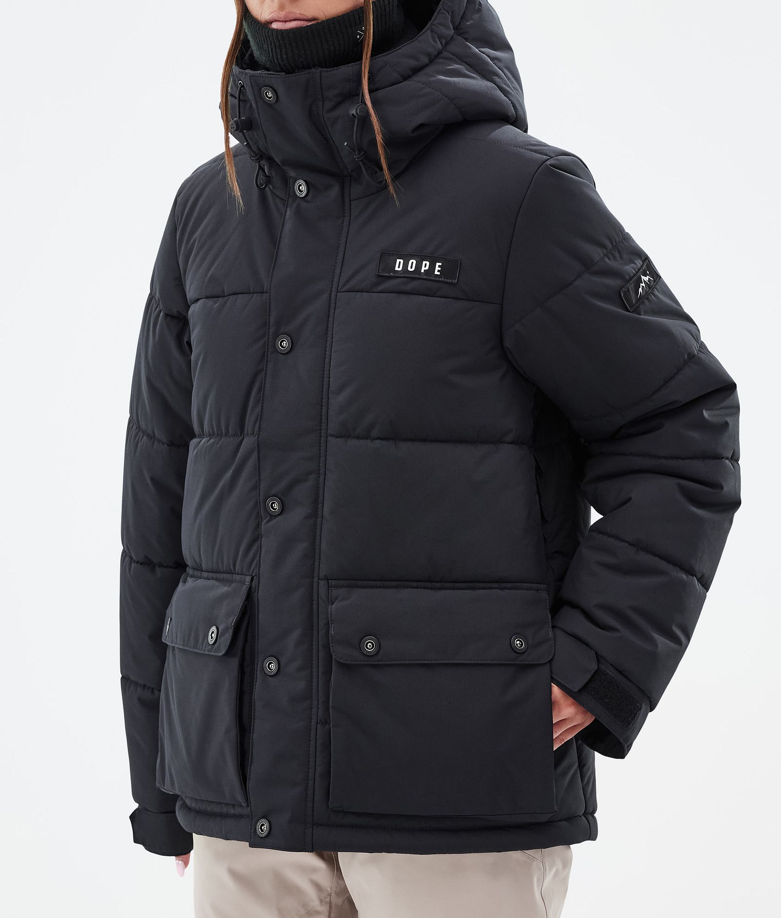 Dope Puffer W Full Zip Giacca Snowboard Donna Black, Immagine 7 di 9