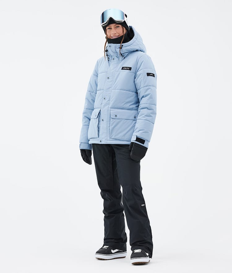 Dope Puffer W Full Zip Kurtka Snowboardowa Kobiety Light Blue, Zdjęcie 2 z 9