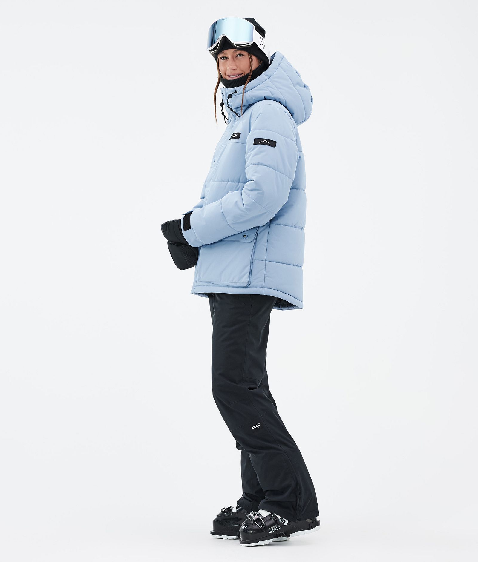 Dope Puffer W Full Zip Skijakke Dame Light Blue, Billede 3 af 9