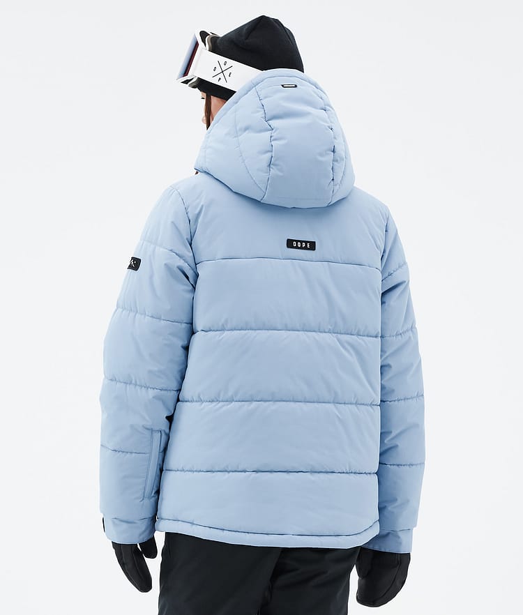 Dope Puffer W Full Zip Kurtka Snowboardowa Kobiety Light Blue, Zdjęcie 6 z 9