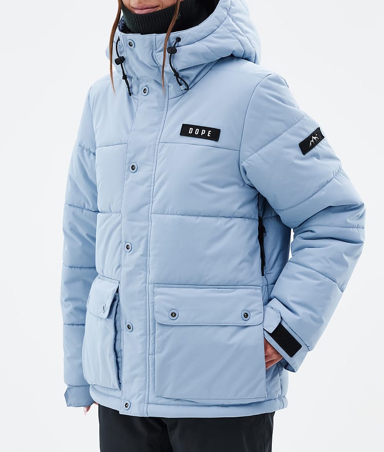 Dope Puffer W Full Zip Snowboardjakke Dame Light Blue, Billede 7 af 9