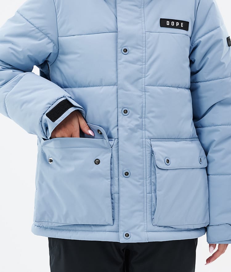 Dope Puffer W Full Zip Kurtka Snowboardowa Kobiety Light Blue, Zdjęcie 8 z 9