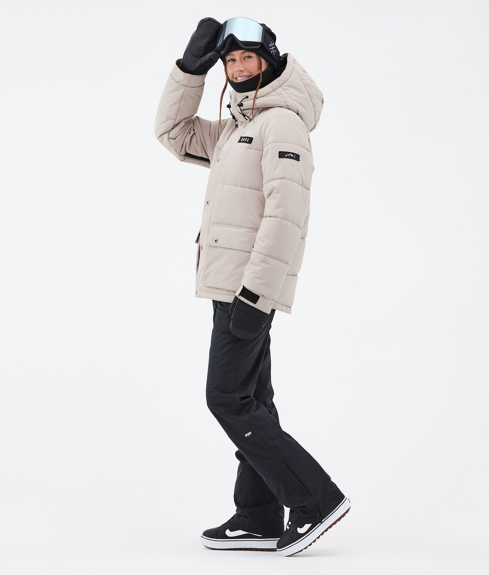 Dope Puffer W Full Zip Giacca Snowboard Donna Sand, Immagine 3 di 9