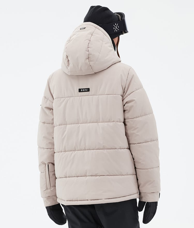 Dope Puffer W Full Zip Veste de Ski Femme Sand, Image 6 sur 9