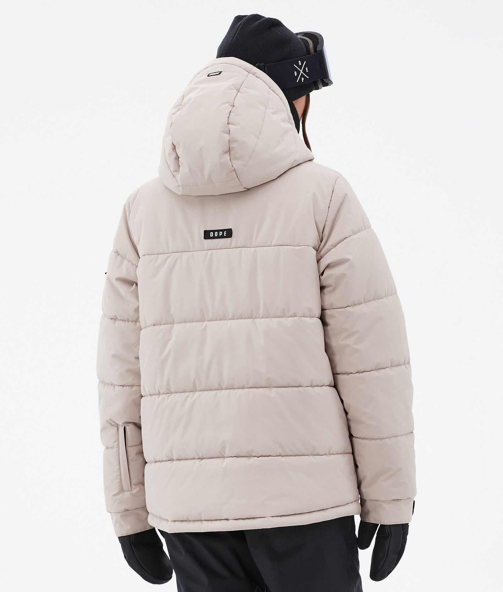 Dope Puffer W Full Zip Ski jas Dames Sand, Afbeelding 6 van 9