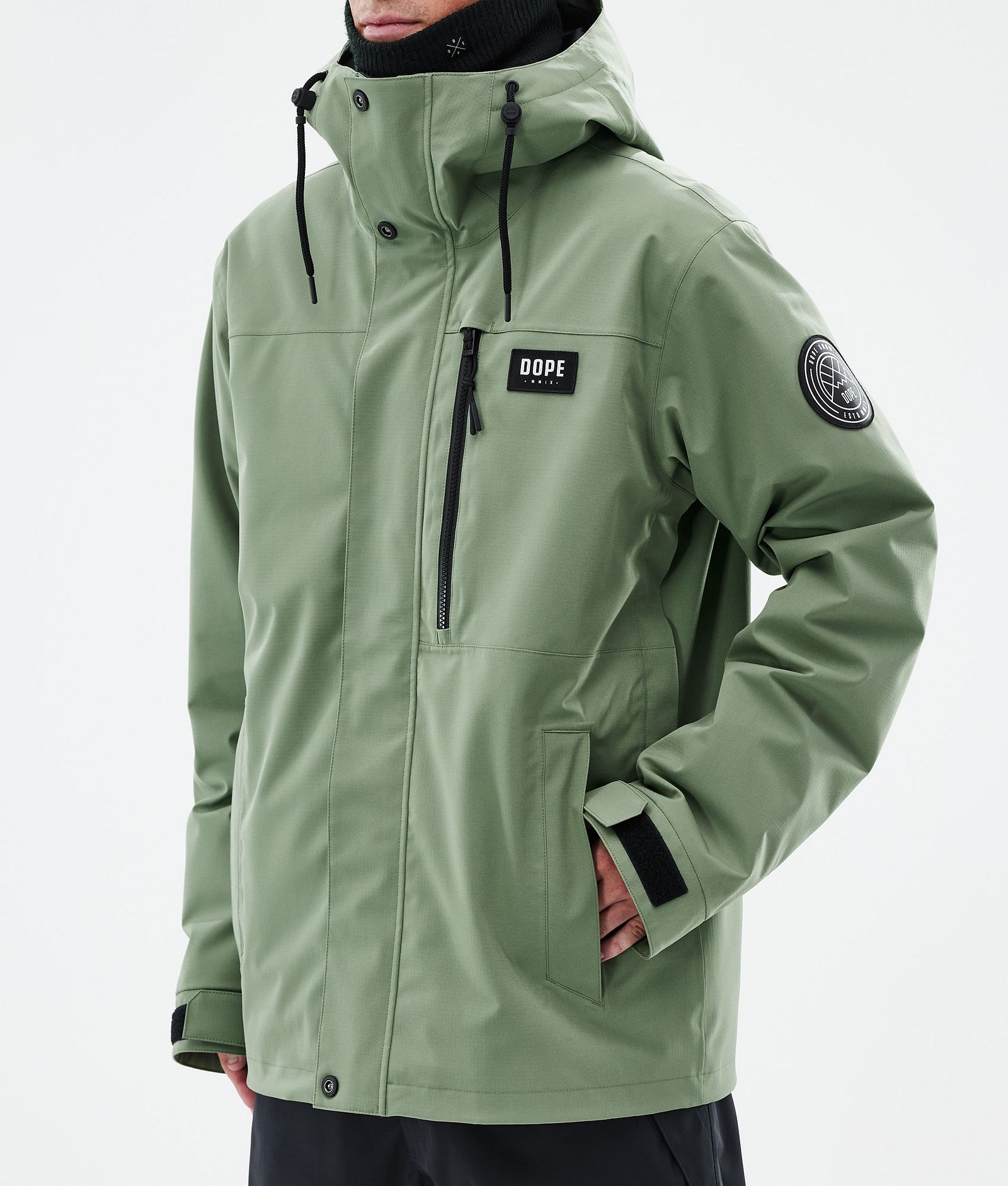 Dope Blizzard Full Zip Snowboard Jacket Men Moss Green Renewed, Image 7 of 9