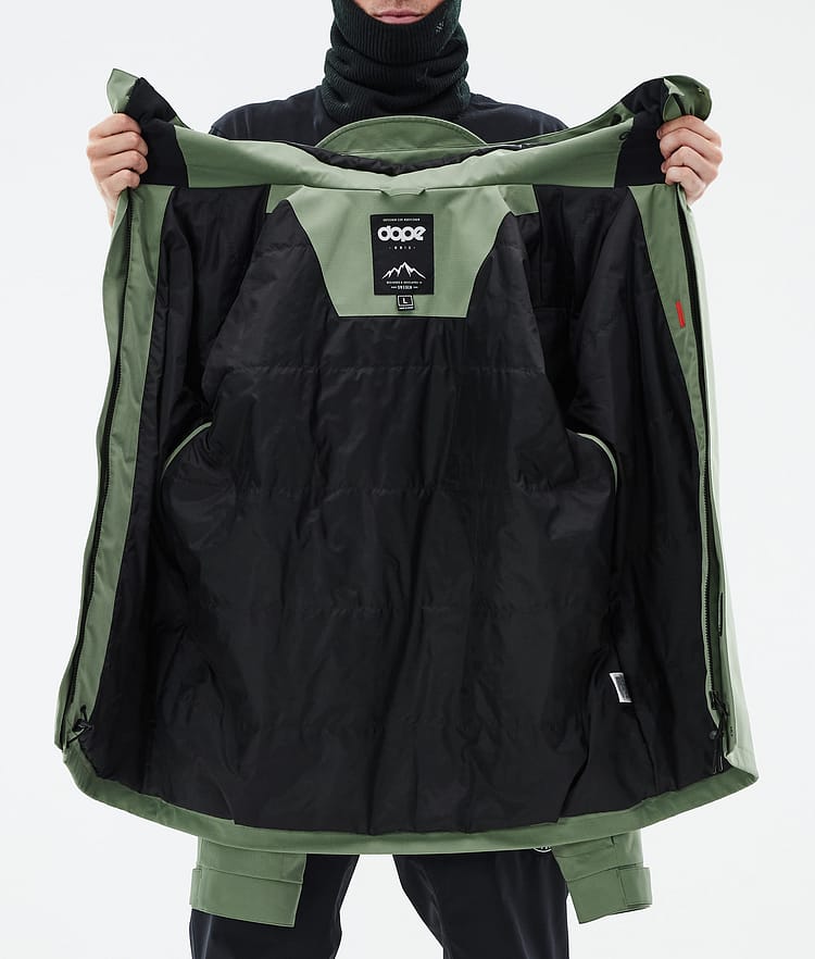 Dope Blizzard Full Zip Ski jas Heren Moss Green, Afbeelding 9 van 9