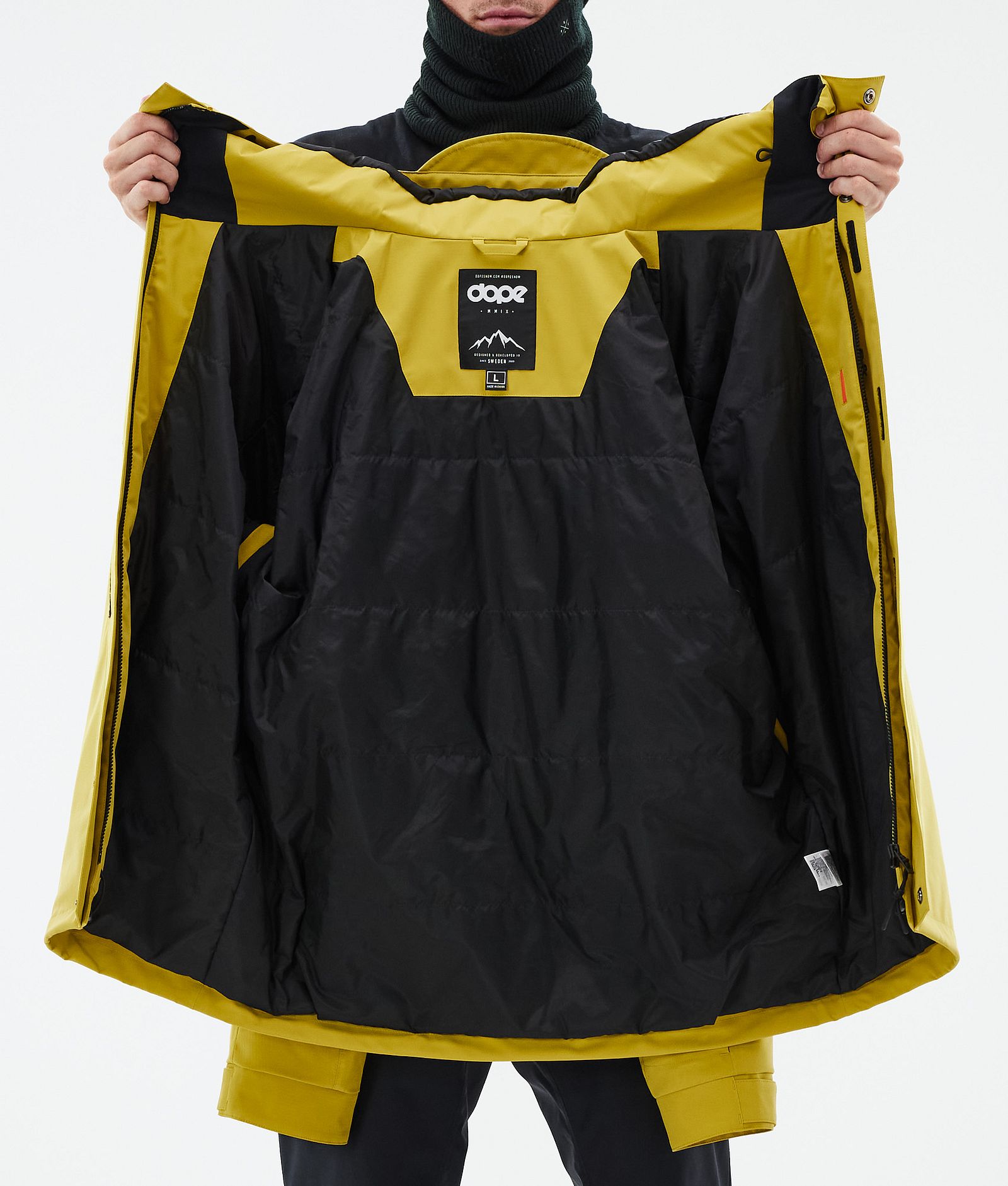 Dope Blizzard Full Zip Ski Jacket Men Yellow, Image 9 of 9