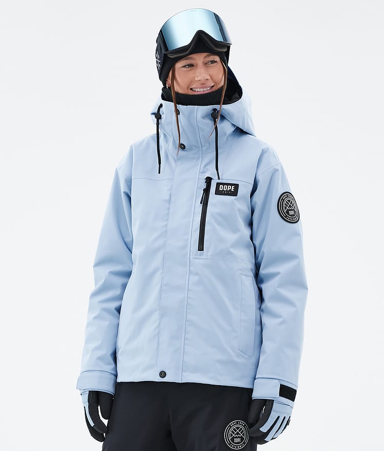 Dope Blizzard W Full Zip Kurtka Snowboardowa Kobiety Light Blue, Zdjęcie 1 z 9