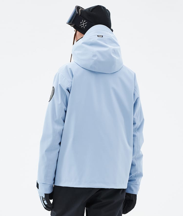 Dope Blizzard W Full Zip Veste de Ski Femme Light Blue, Image 6 sur 9