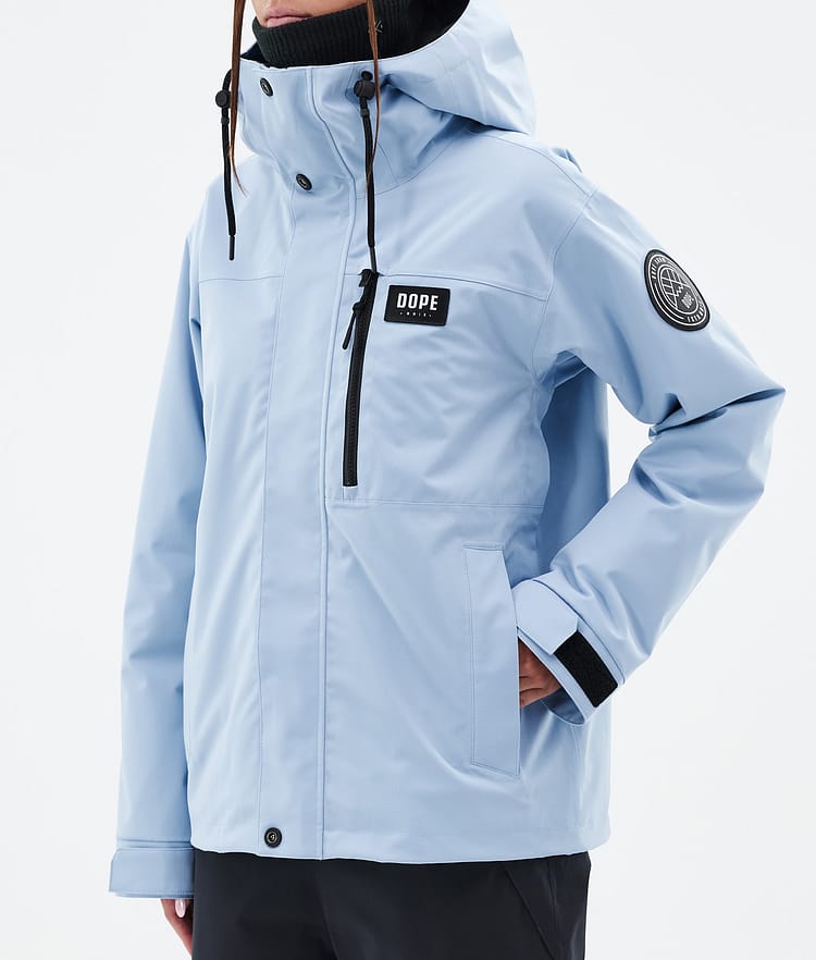 Dope Blizzard W Full Zip Veste de Ski Femme Light Blue, Image 7 sur 9