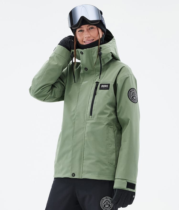 Dope Blizzard W Full Zip Snowboard Jacket Women Moss Green Renewed, Image 1 of 9