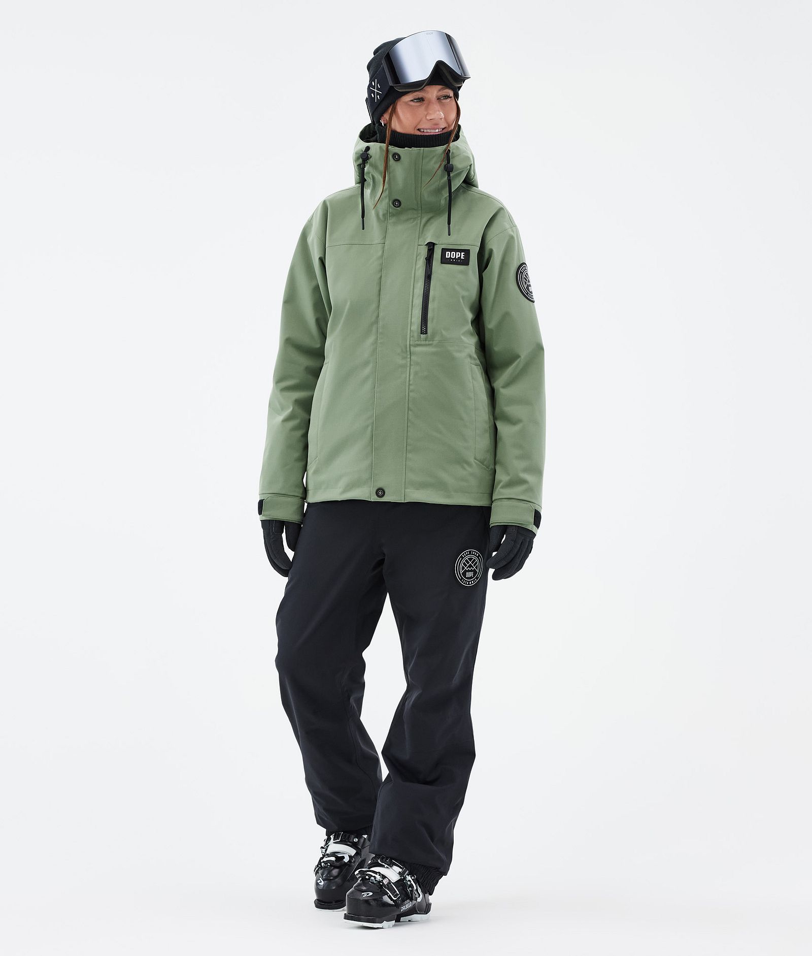 Dope Blizzard W Full Zip Veste de Ski Femme Moss Green, Image 2 sur 9